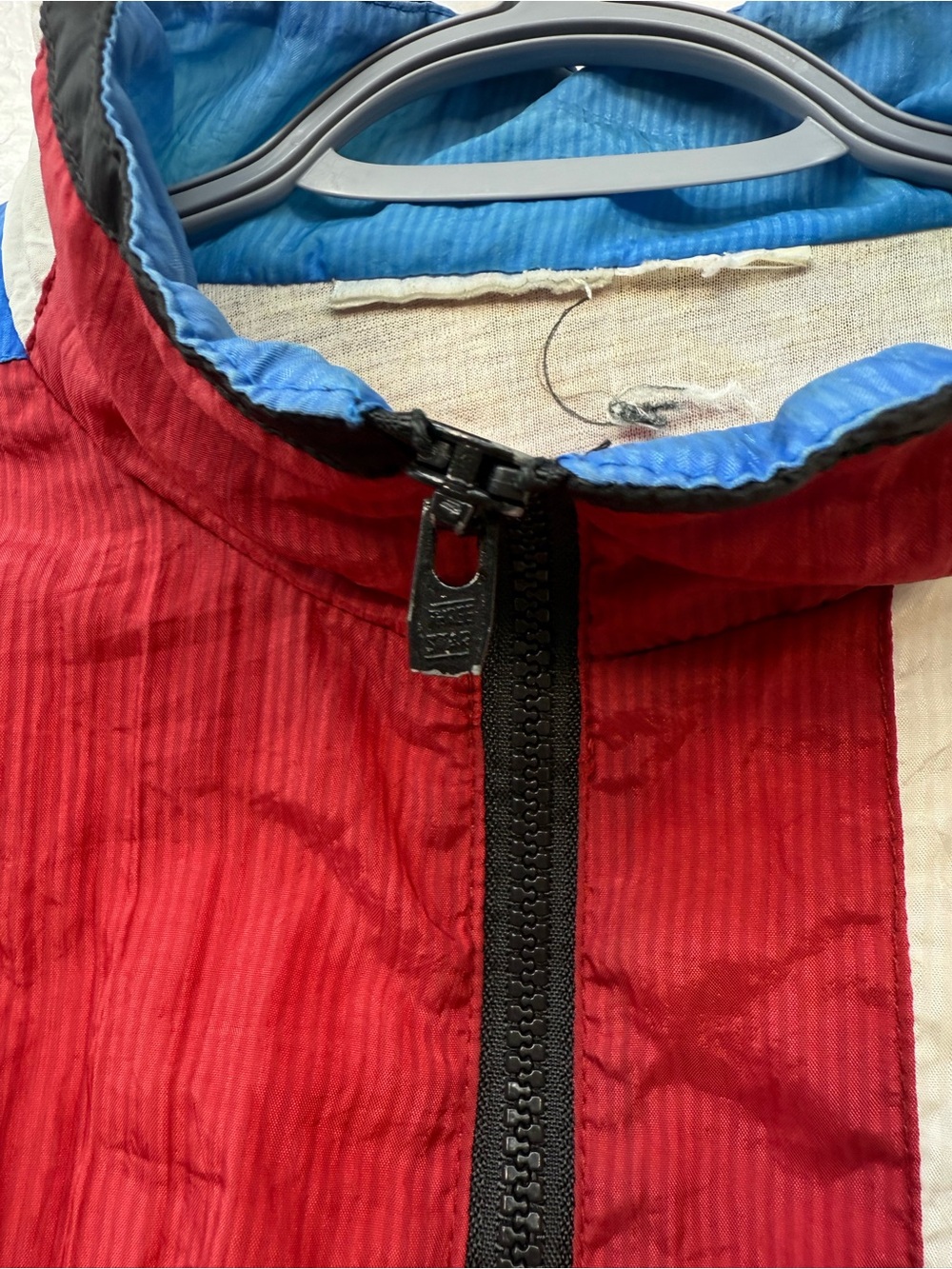 Vintage Colorblock Windbreaker Jacket - Blue Red Black White - Picture 5 of 7